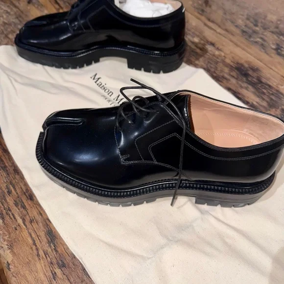 Maison Martin Margiela Black Tabi Derby Shoes